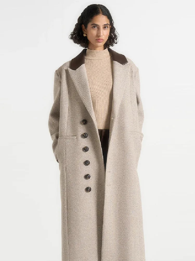 Cappotto Lungo Donna a Pois con Cintura - immagine 4
