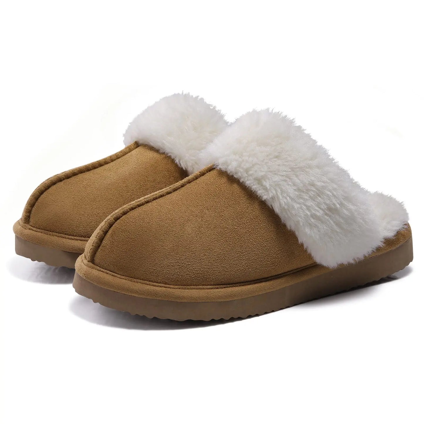 Ciabatte donna in pelliccia eco e suede – antiscivolo, indoor/outdoor, moda casa 2025
