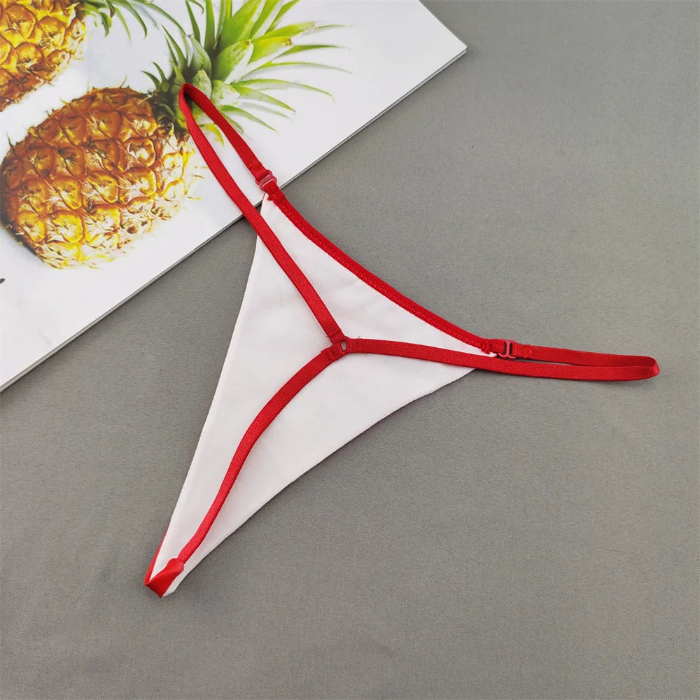 Perizoma sexy a due strati in cotone con schiena a T, da donna, a vita bassa, con stampa zebra/serpente/leopardo, senza cuciture