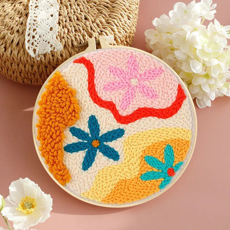 Kit Punch Needle Girasole – Ricamo DIY per Principianti