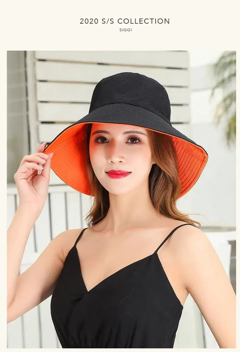 Cappello Estivo da Pescatore Donna – Visiera Larga Anti-UV Doppio Lato per Mare e Città