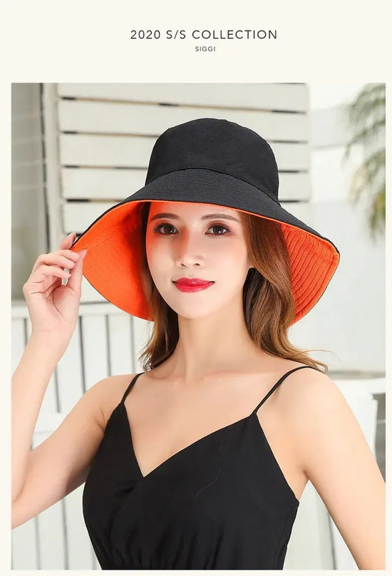Cappello Estivo da Pescatore Donna – Visiera Larga Anti-UV Doppio Lato per Mare e Città