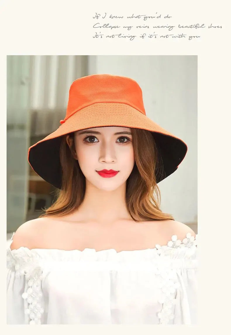 Cappello Estivo da Pescatore Donna – Visiera Larga Anti-UV Doppio Lato per Mare e Città