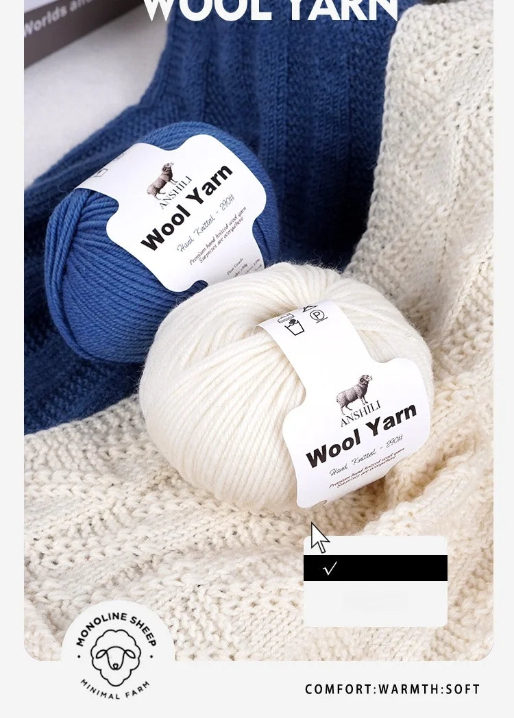 Filato Lana Spessore Medio – Gomitolo per Maglieria e Uncinetto, Ideale per Maglioni & Accessori