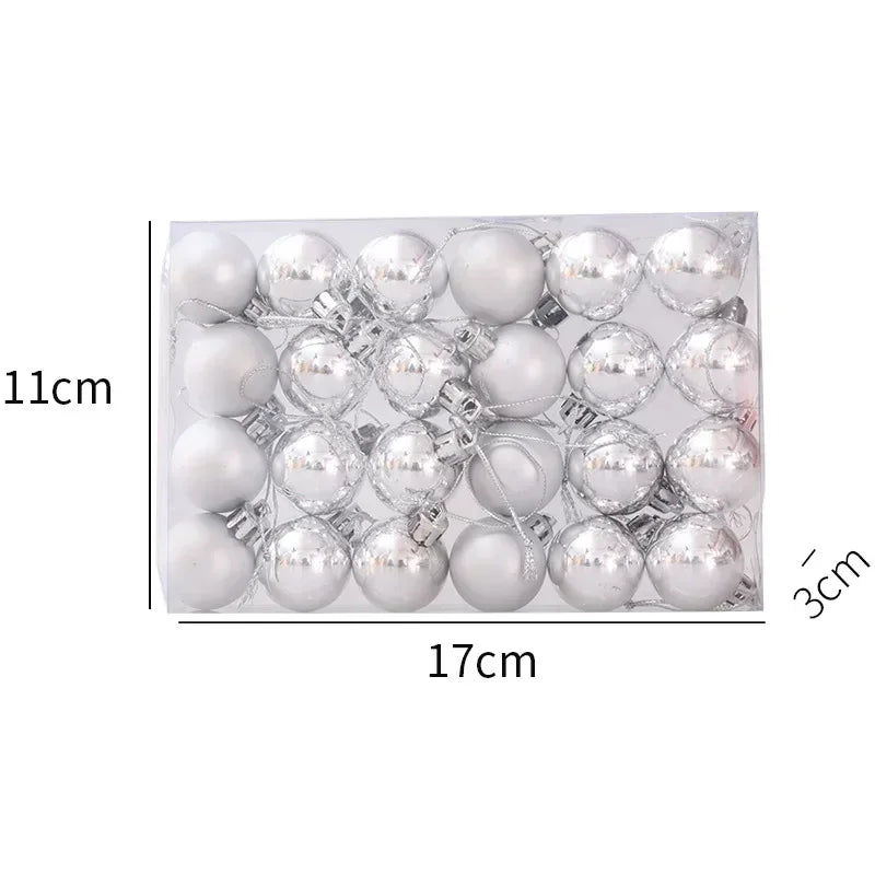 Set da 24-144 palline natalizie da 3 cm – Decorazioni natalizie infrangibili per alberi di Natale e feste