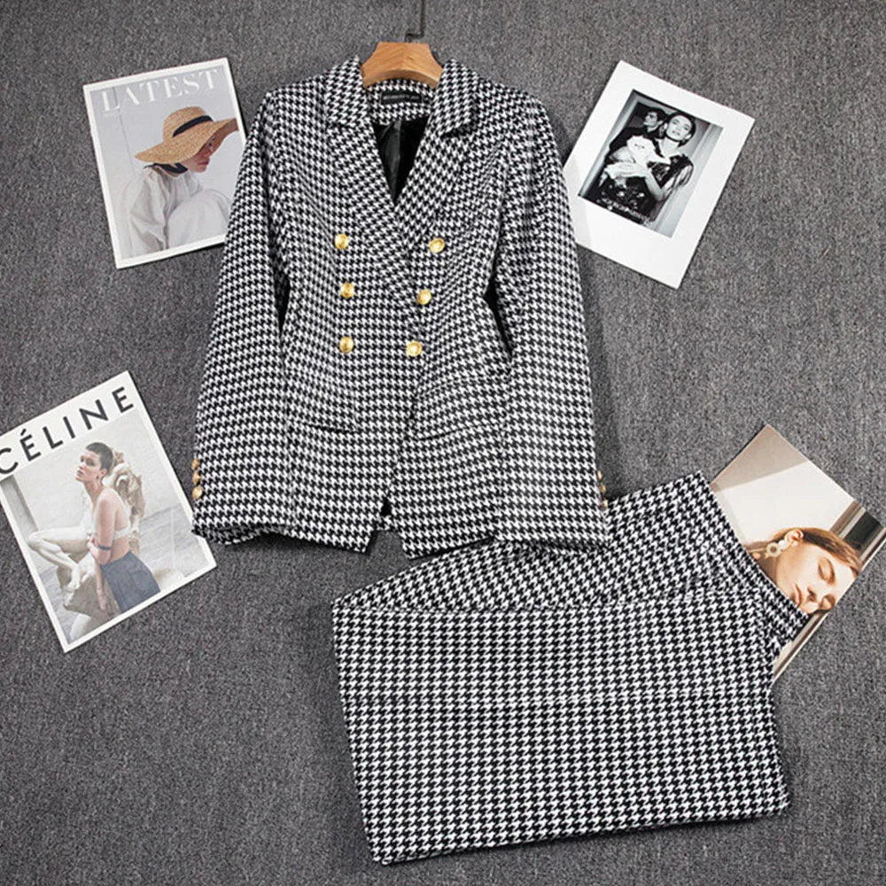 Completo blazer e pantaloni donna 2025 – Tailleur elegante a manica lunga, set 2 pezzi per ufficio, stile casual chic