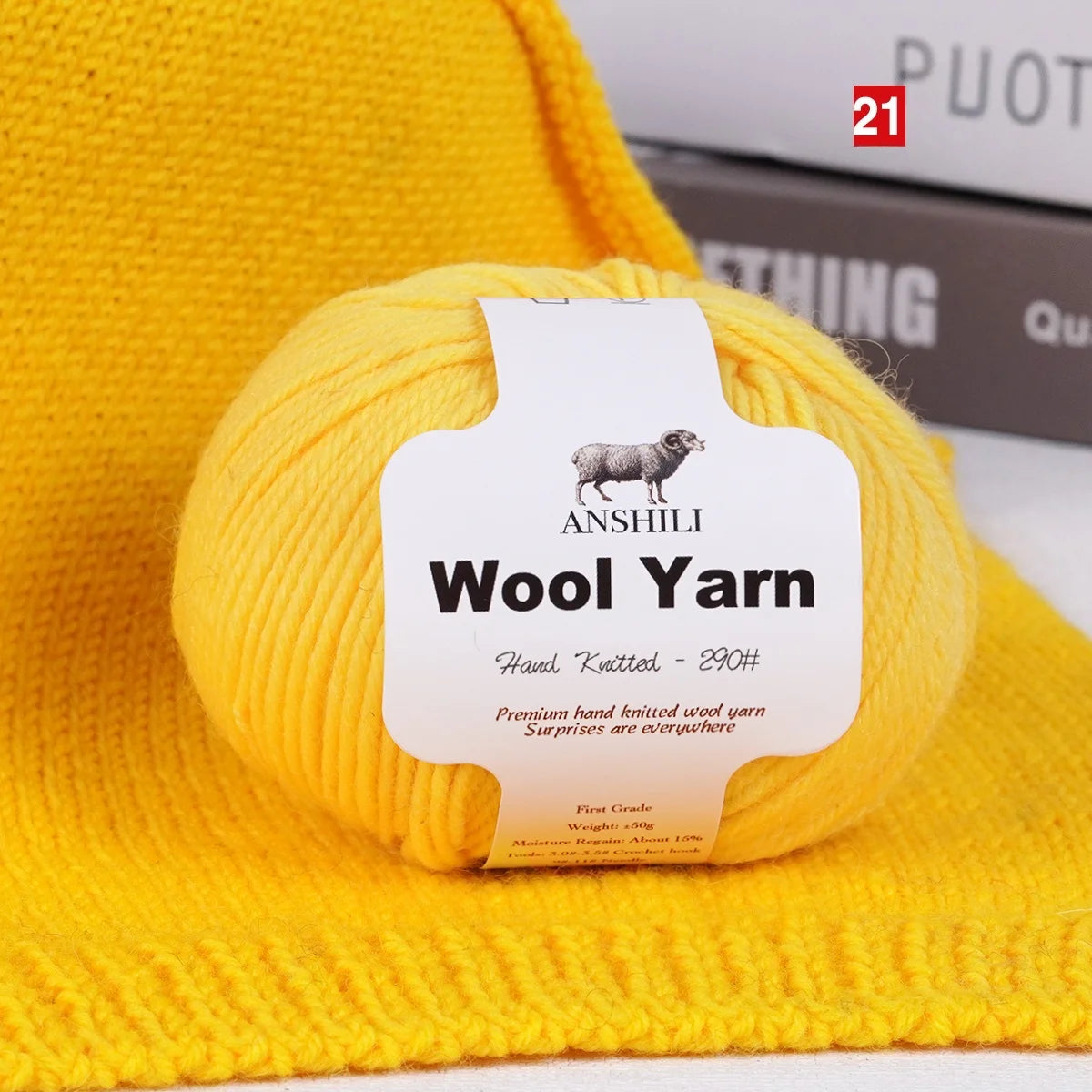 Filato Lana Spessore Medio – Gomitolo per Maglieria e Uncinetto, Ideale per Maglioni & Accessori