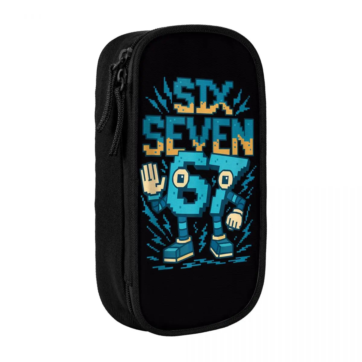 Meme 6 7 Six Seven Italian Steal A Brainrot 67 Pencil Case Canvas Pencil Box Child Vintage College School Pencil Cases Supplies