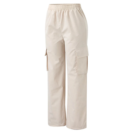 Pantaloni baggy jogger donna vita alta eleganti – pantaloni cargo straight chic oversize con vita elastica