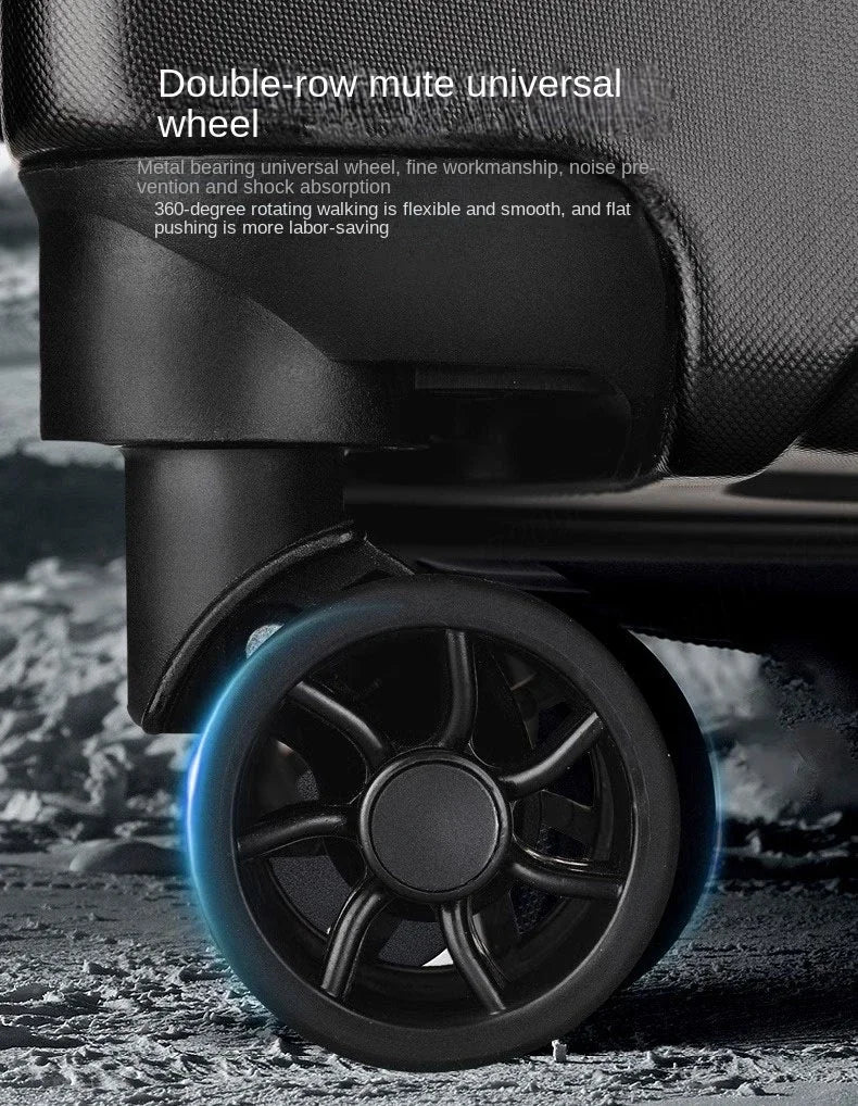 Trolley rigido alluminio 20-26″ cabina/da viaggio con serratura TSA + porte USB – valigia leggera e professionale