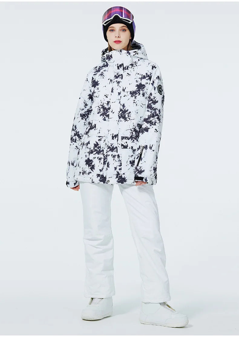 Tuta da sci donna impermeabile e antivento 2-pezzi – giacca + pantaloni snowboard invernale 2025, windproof & waterproof