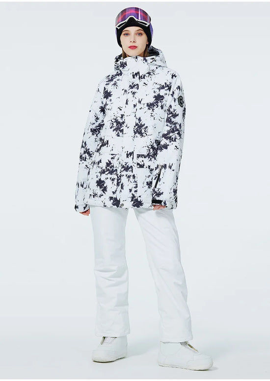 Tuta da sci donna impermeabile e antivento 2-pezzi – giacca + pantaloni snowboard invernale 2025, windproof & waterproof