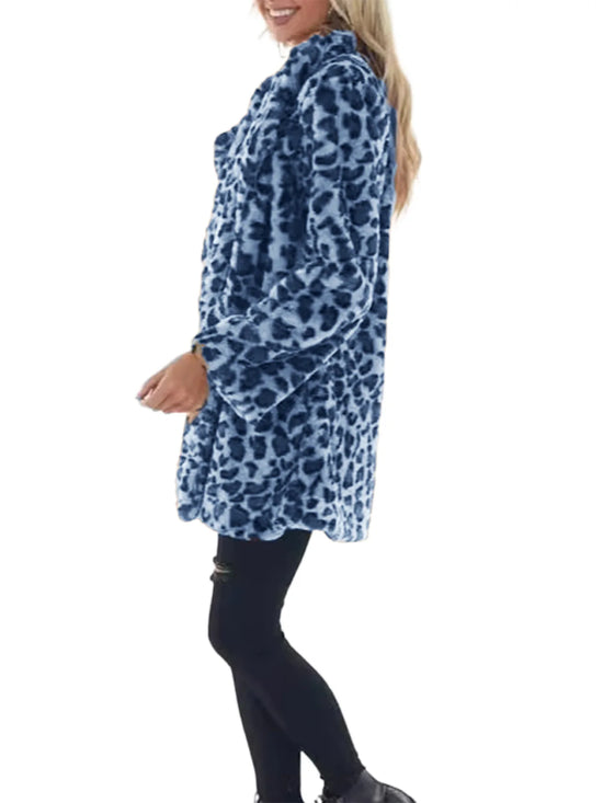 Cappotto donna oversize leopardo – abbigliamento autunno/inverno 2025, stampa leopardata, vestibilità ampia, top casual