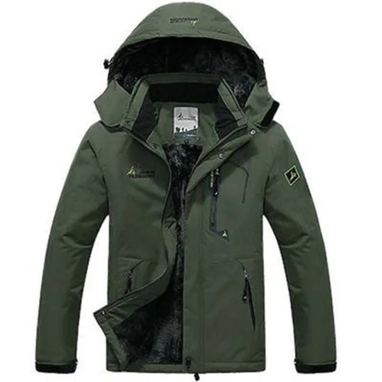Parka uomo invernale con cappuccio pelliccia sintetica – giacca antivento + imbottita per freddo, stile militare hooded anorak