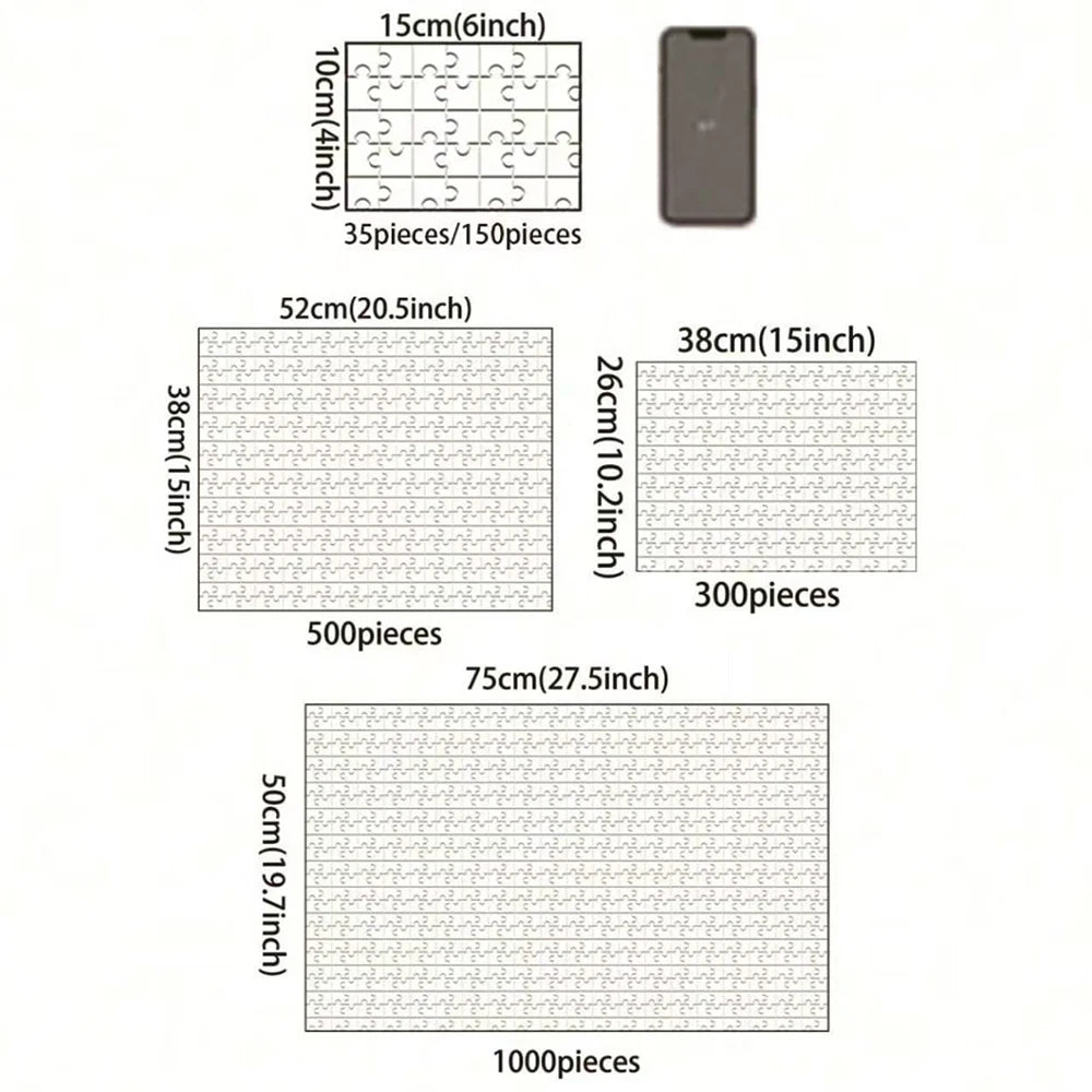 Puzzle Personalizzato con Foto – Puzzle di Cartone o Legno da 35 a 1000 Pezzi