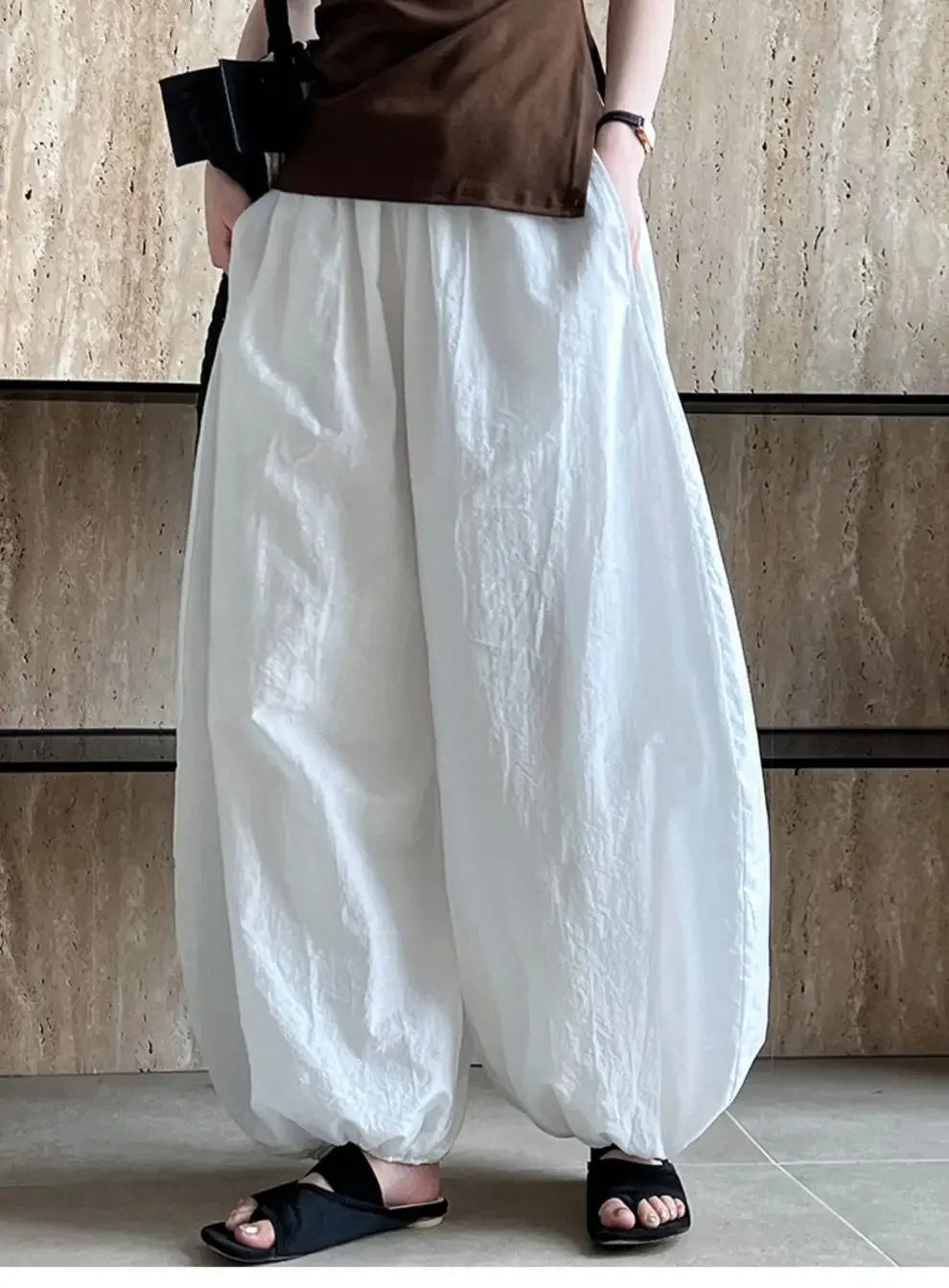 Pantaloni Bloomers Donna Vita Alta – Loose Fit Estivi