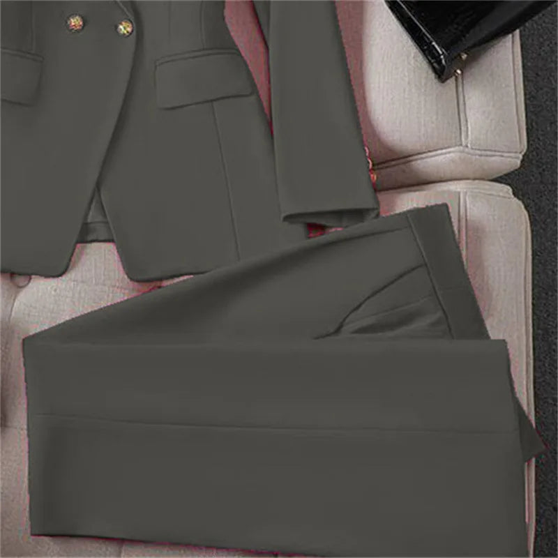 Completo blazer e pantaloni donna 2025 – Tailleur elegante a manica lunga, set 2 pezzi per ufficio, stile casual chic