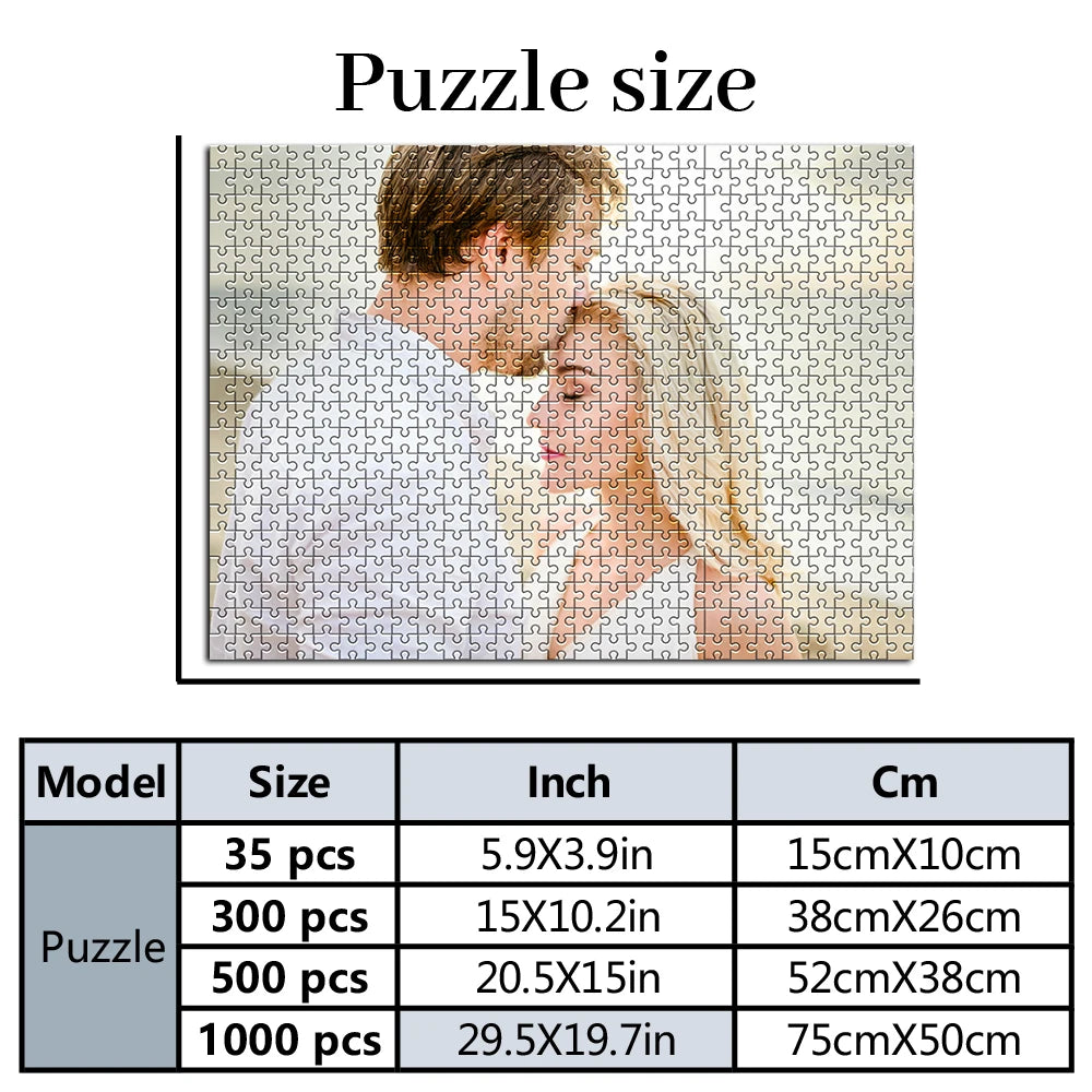 Puzzle Personalizzato con Foto – Puzzle di Cartone o Legno da 35 a 1000 Pezzi
