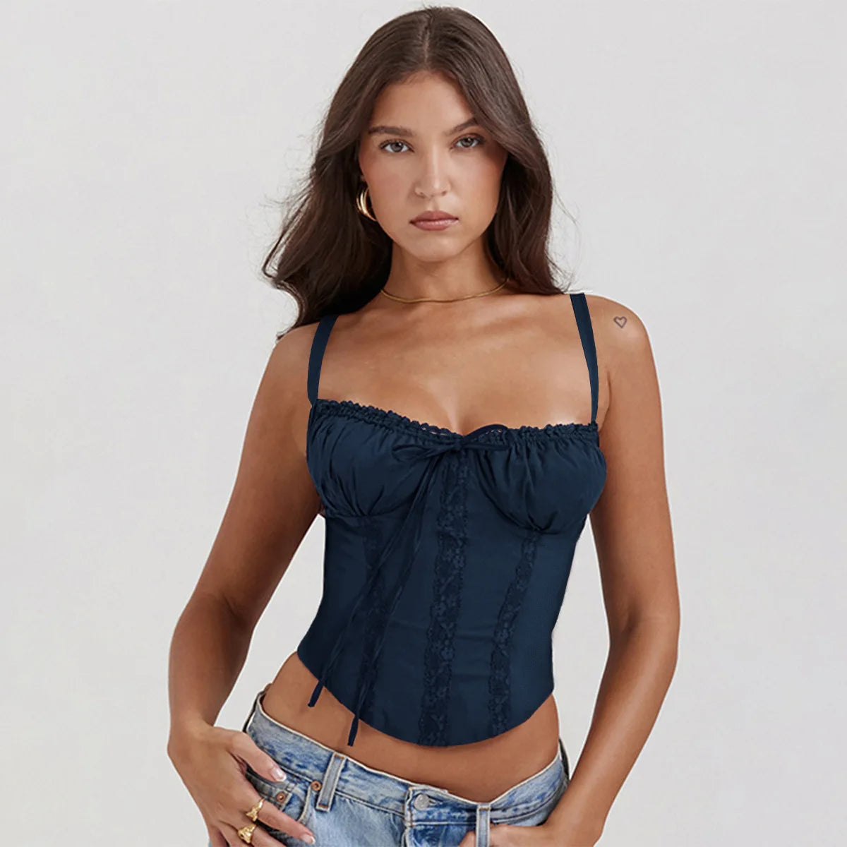 Mini Abito Corsetto in Pizzo Floreale – Estate 2025, Bianco/ Giallo/Rosso/Blu