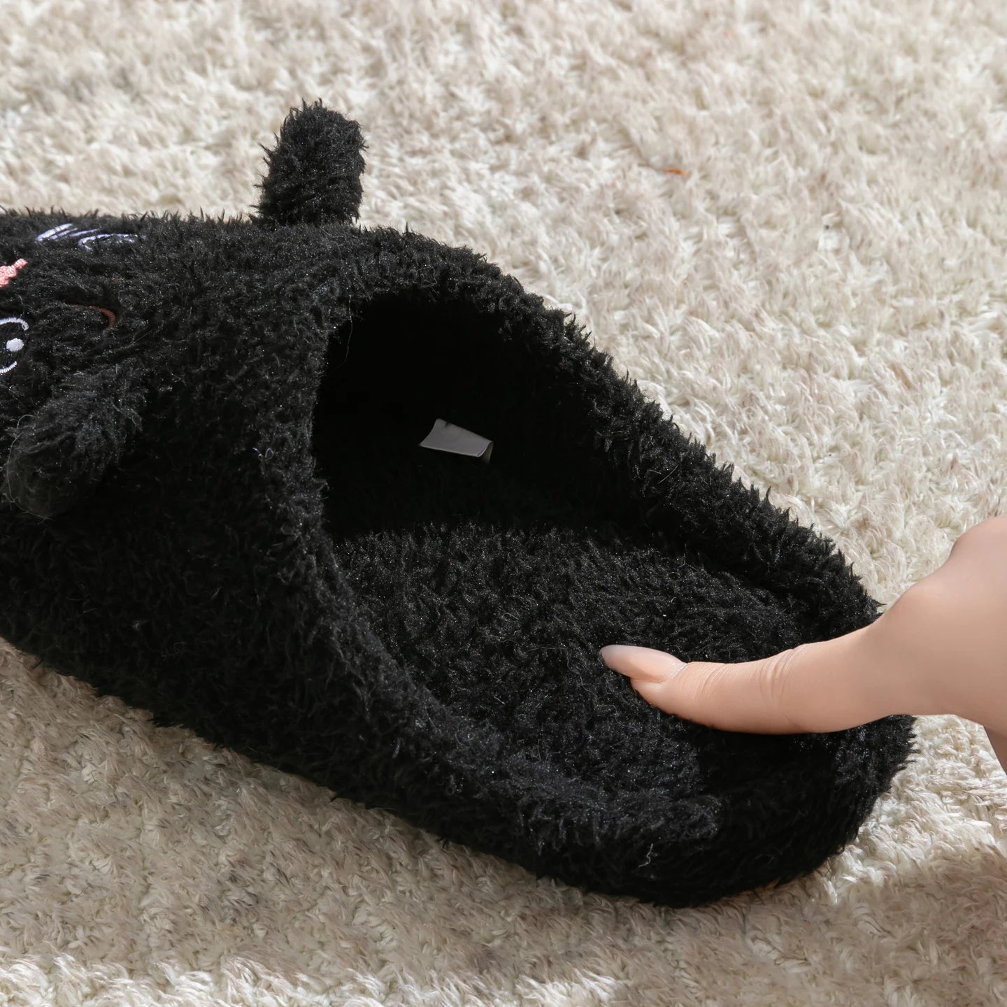 Pantofole Peluche Gatto Unisex per Casa, Invernali, Antiscivolo, Morbide e Calde
