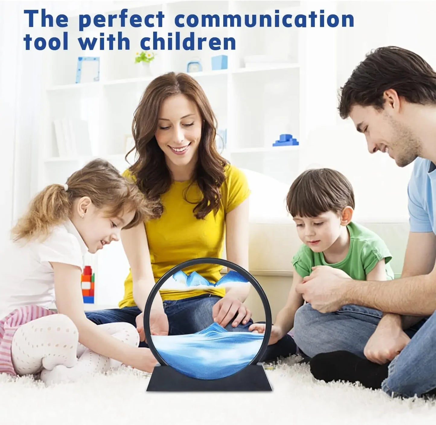 Quadro di Arte Sabbiosa 3D in Vetro – Sand Art Movimento per Casa e Ufficio