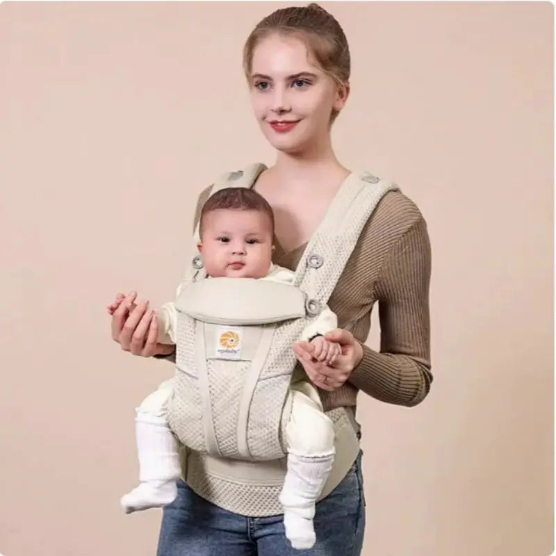 Marsupio Ergonomico Neonato‑Bimbo – Baby Carrier / Waist Stool Multifunzione (0‑36 mesi)
