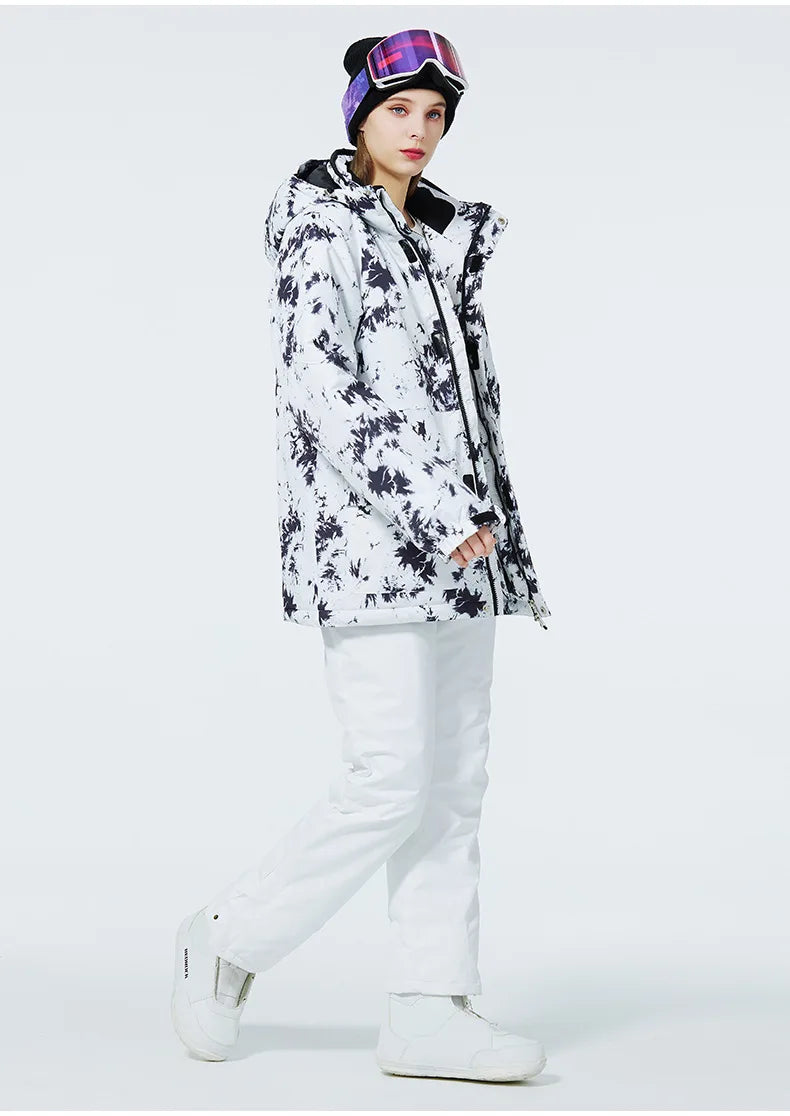 Tuta da sci donna impermeabile e antivento 2-pezzi – giacca + pantaloni snowboard invernale 2025, windproof & waterproof