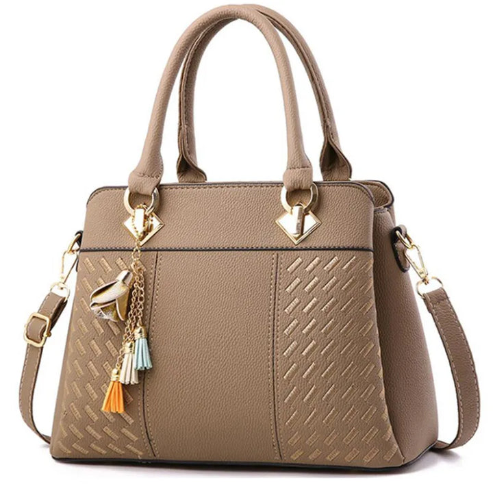 Borsa donna grande capacità ricamata con nappine – crossbody & tote 2025, borsa spalla elegante / uso quotidiano