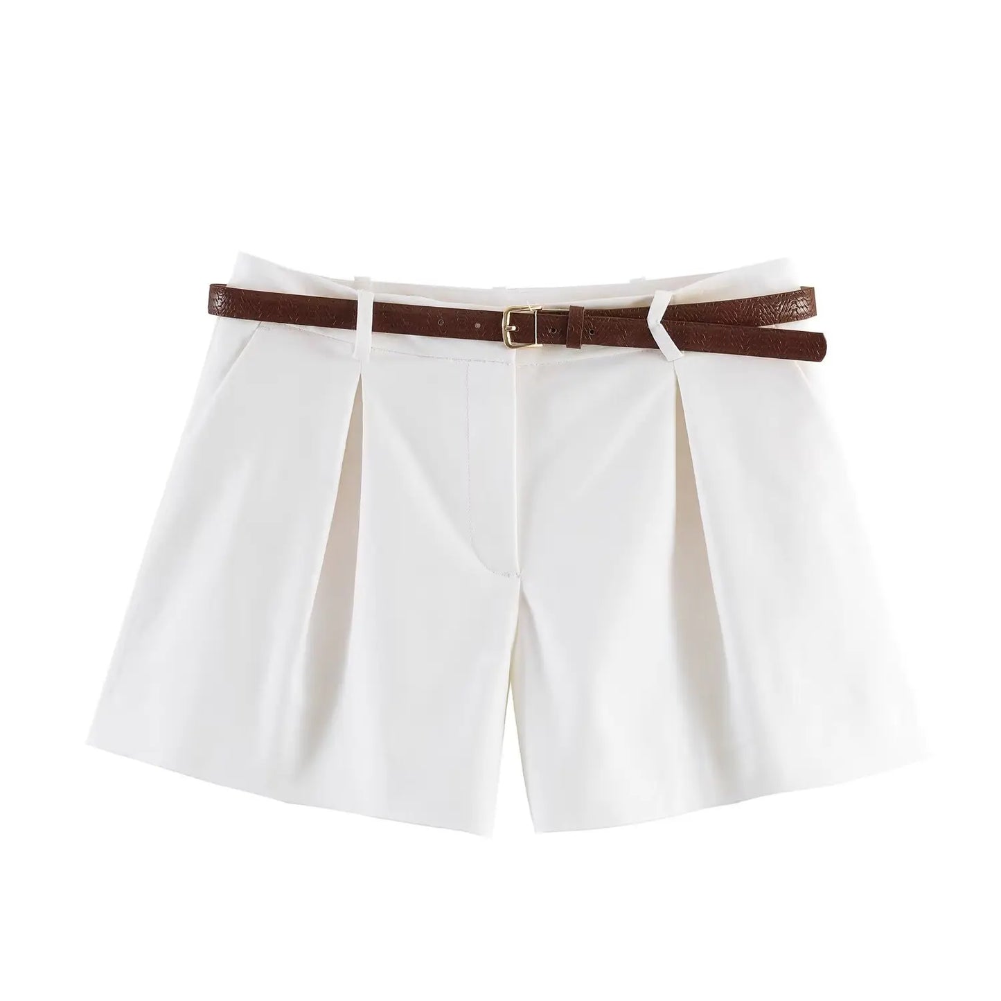 Shorts Donna a Pois Vita Alta – Pantaloncini Estivi Casual Chic