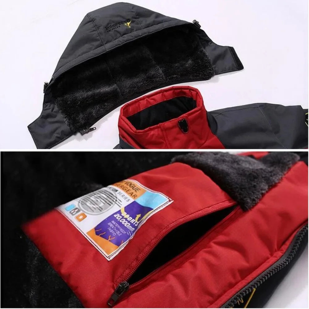 Parka uomo invernale con cappuccio pelliccia sintetica – giacca antivento + imbottita per freddo, stile militare hooded anorak
