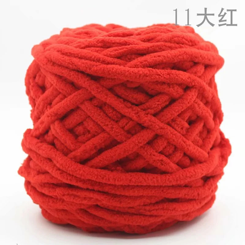 Set 4 pezzi filato chenille cotone 400 g – morbido “ice strip” per coperte, sciarpe e lavori fai-da-te