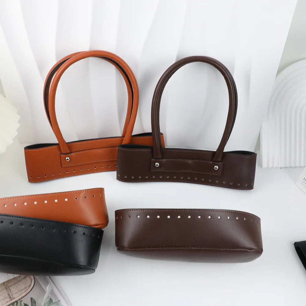 Kit Accessori per Borse Fai-da-Te – Set Manici & Fondo in Ecopelle per Borsa a Spalla