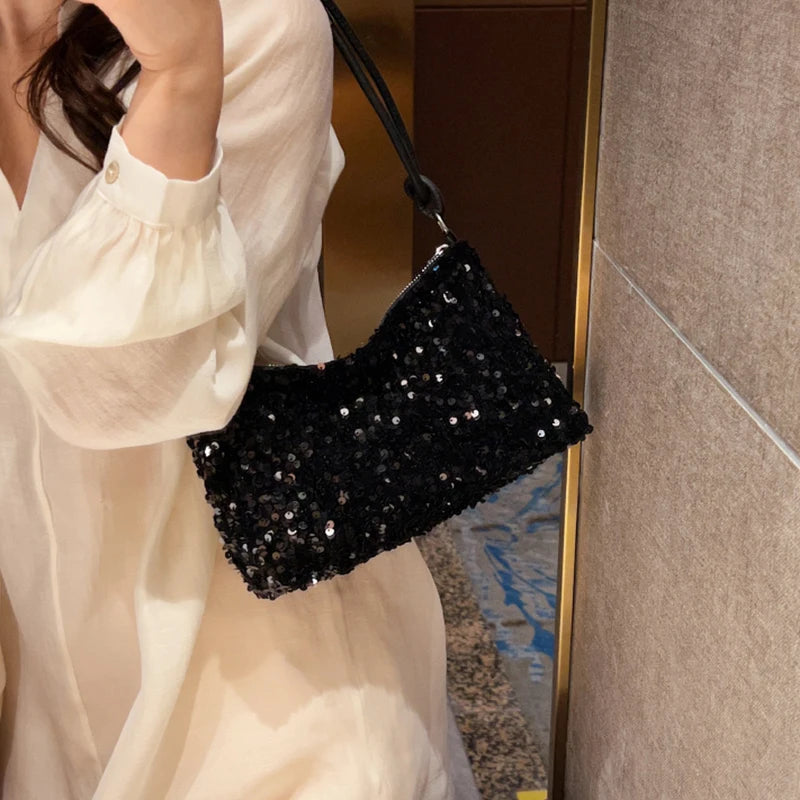 Borsa piccola donna con paillettes – shoulder bag trendy scintillante per serate & outfit glamour 2025