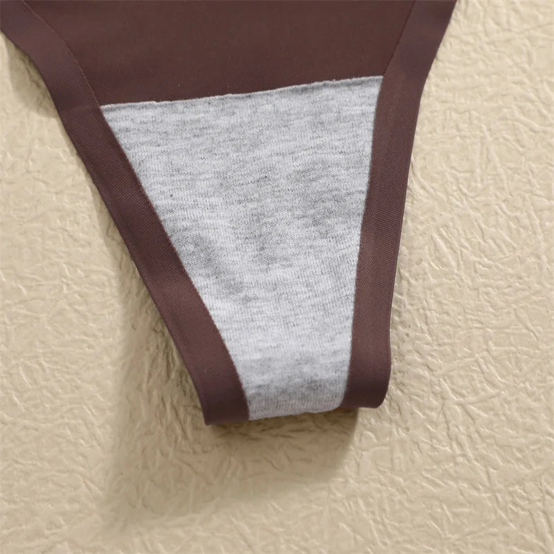 Set 7 pezzi perizomi donna seamless in ice-silk – vita bassa, T-back ultra sottile, mutandine low-waist comfort e invisibili