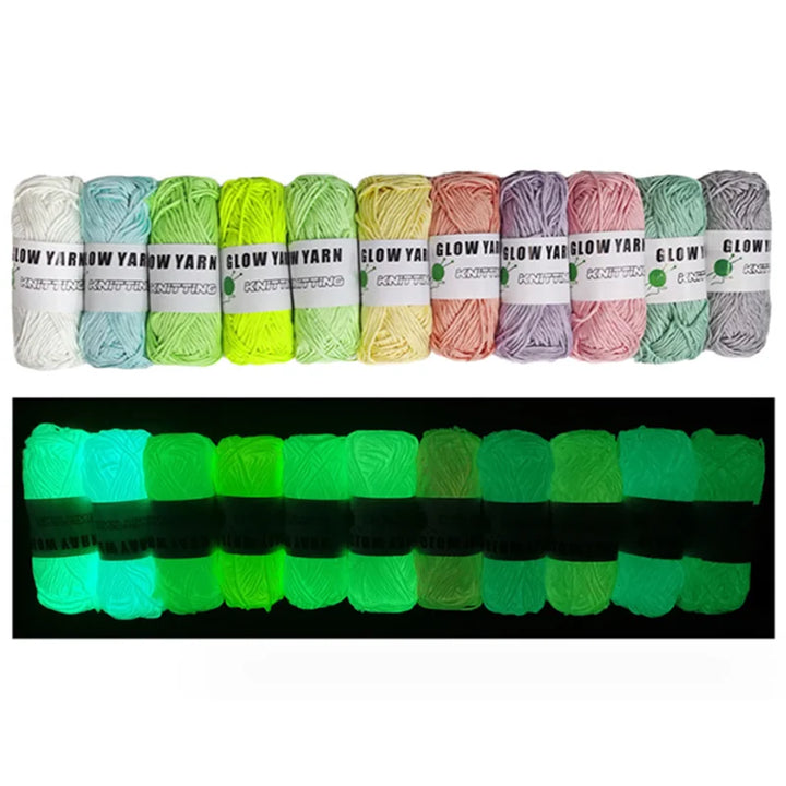 Filato luminoso in poliestere da 2 mm – Ideale per maglioni e cappelli che brillano al buio