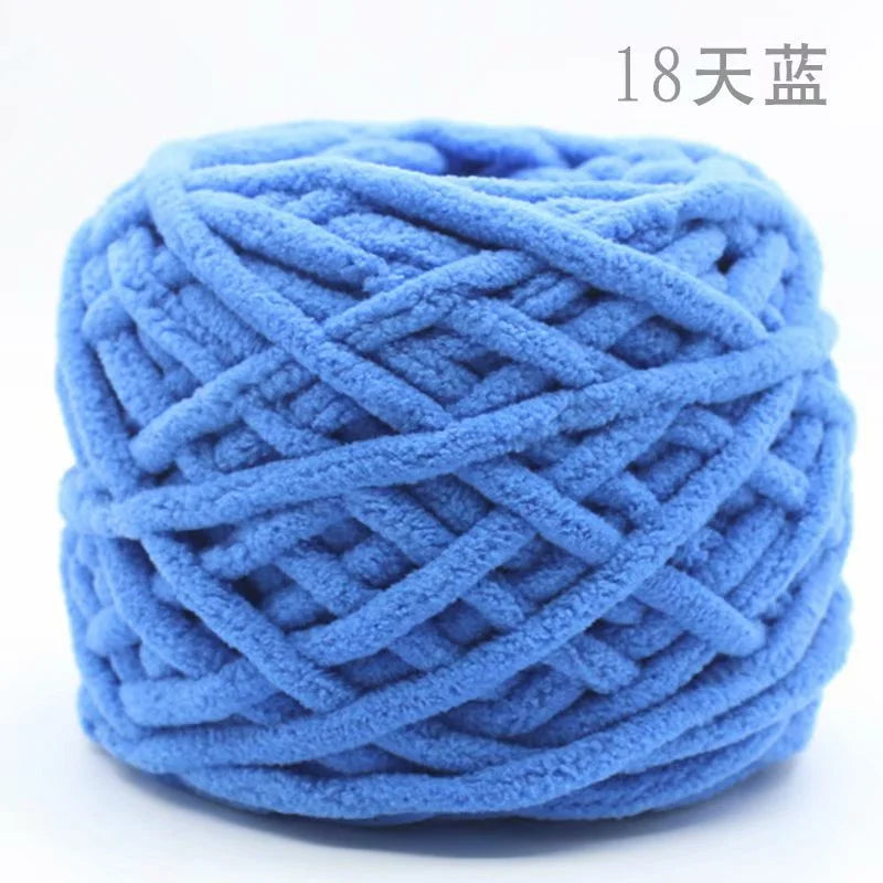 Set 4 pezzi filato chenille cotone 400 g – morbido “ice strip” per coperte, sciarpe e lavori fai-da-te