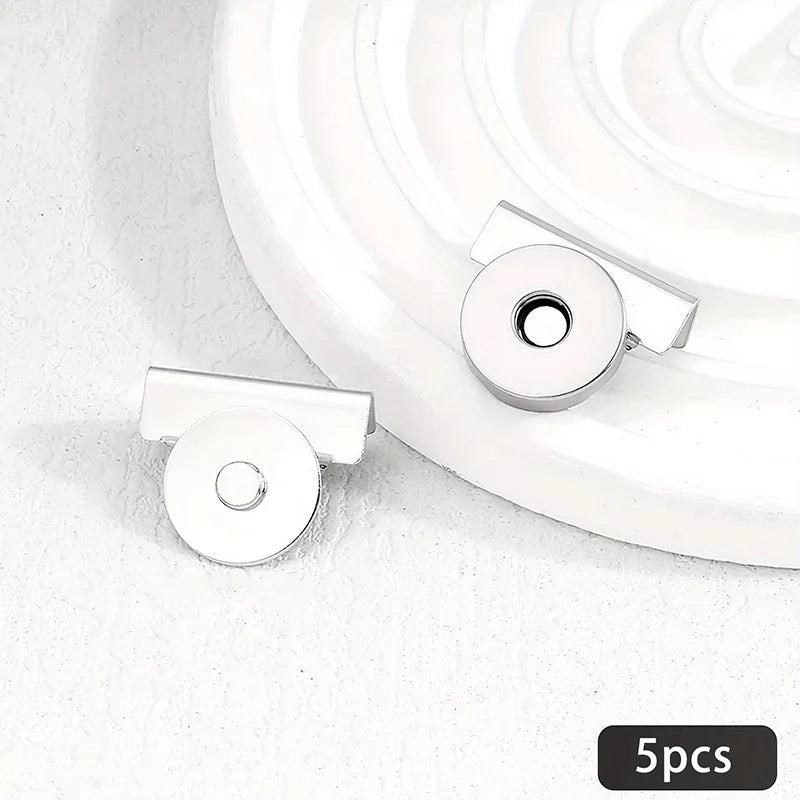 Set 5 Coppie Fermagli Magnetici Metallici Seamless – Snap Button per Chiusura Borse