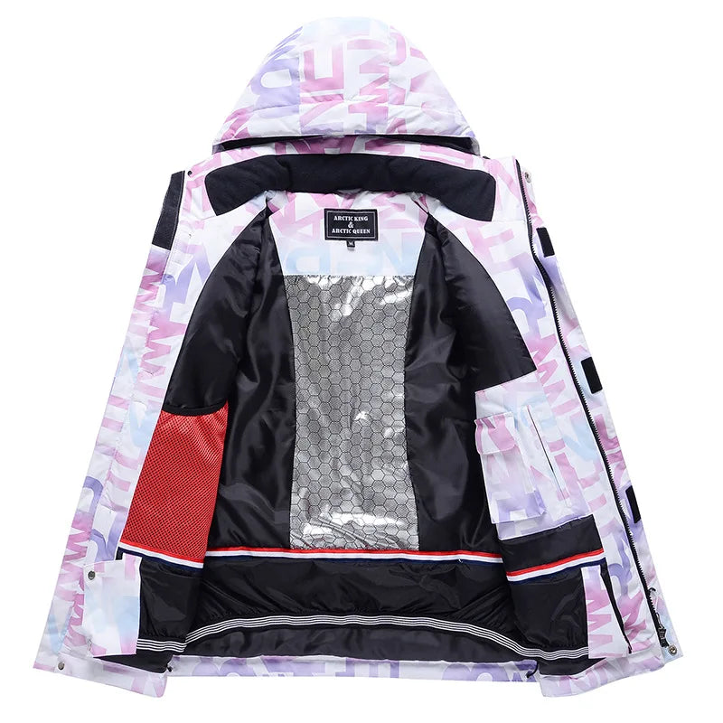 Tuta da sci donna impermeabile e antivento 2-pezzi – giacca + pantaloni snowboard invernale 2025, windproof & waterproof