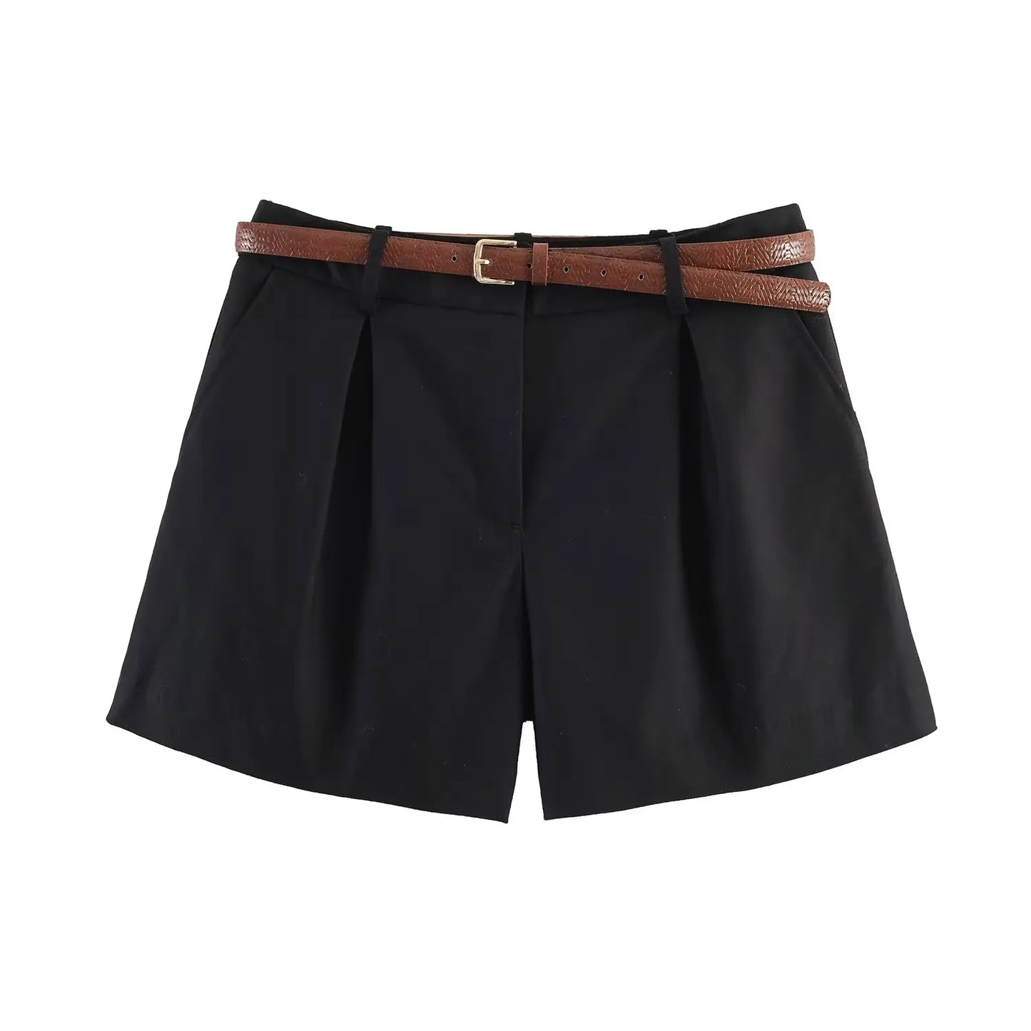 Shorts Donna a Pois Vita Alta – Pantaloncini Estivi Casual Chic