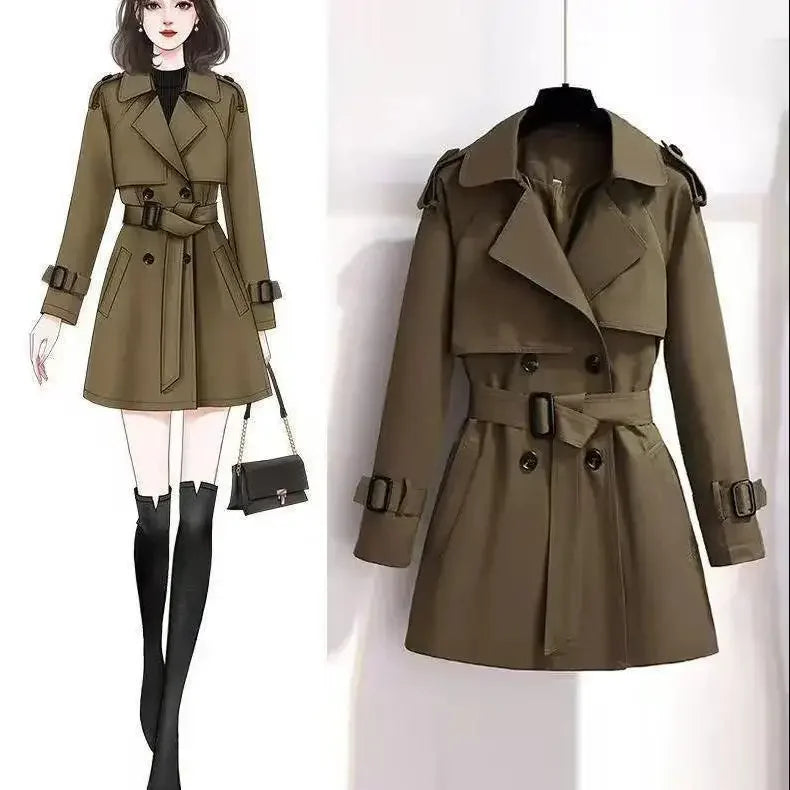 Cappotto lungo donna 2025 – giacca British style a lunghezza media con cintura, effetto snellente e versatilità quotidiana