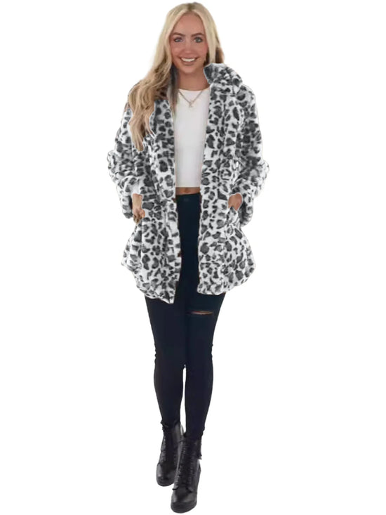Cappotto donna oversize leopardo – abbigliamento autunno/inverno 2025, stampa leopardata, vestibilità ampia, top casual