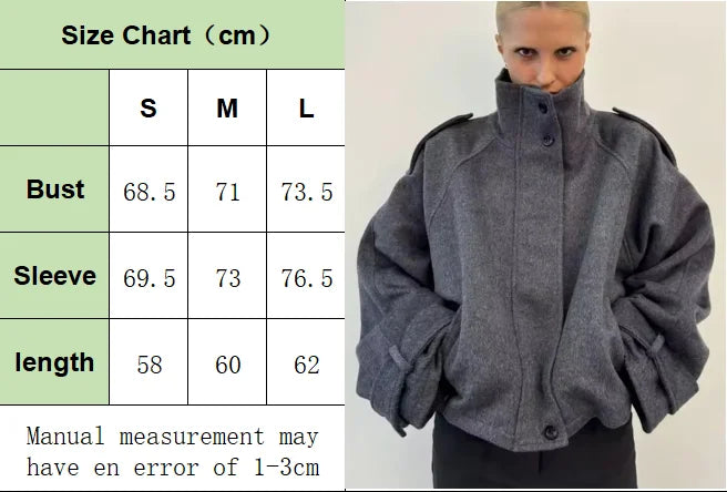 Cappotto Corto Donna Collo Alto con Zip e Tasche - immagine 7