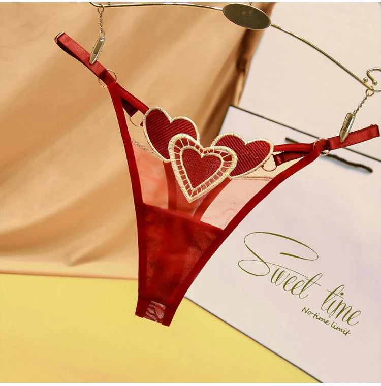 Perizoma sexy ricamato in stile giapponese – lingerie femminile a vita bassa, intimo elegante e sensuale