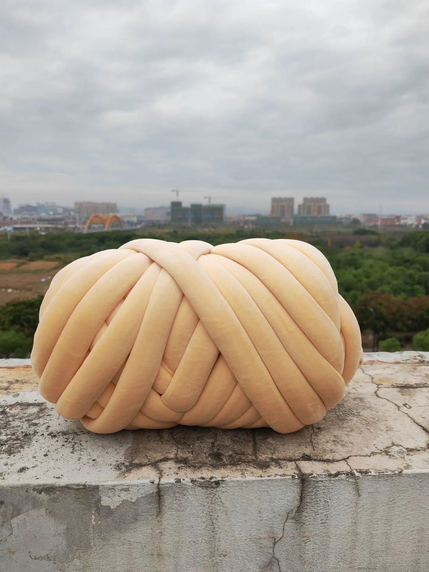 Filato marshmallow in velluto 1 kg – gomitol per ghirlande, borse all'uncinetto o progetti fai-da-te morbidi