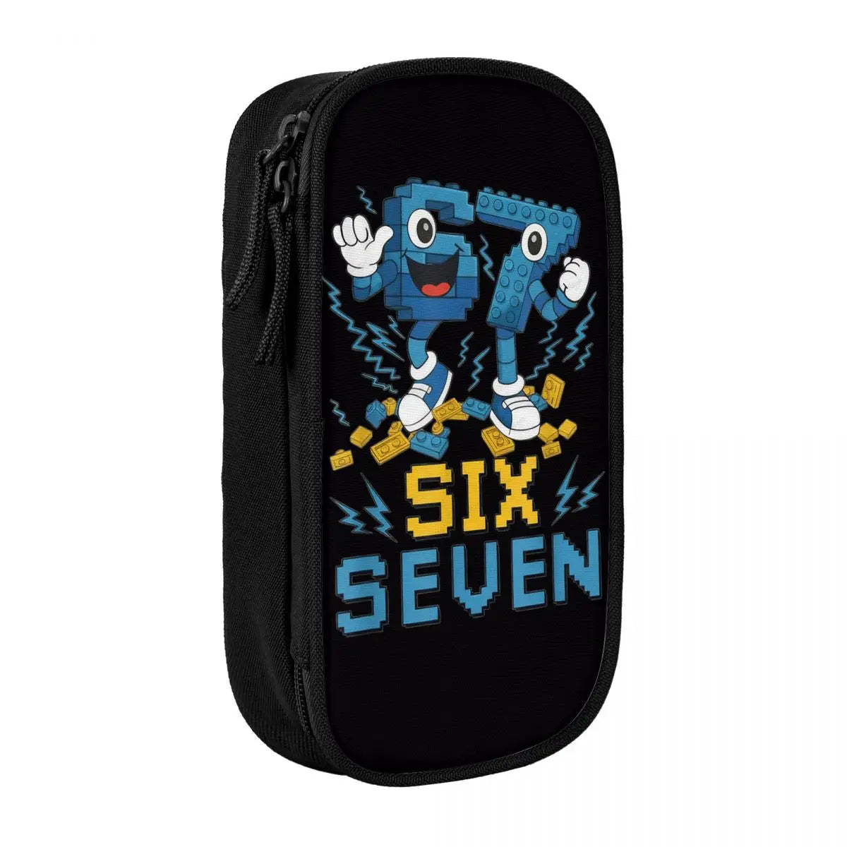 Meme 6 7 Six Seven Italian Steal A Brainrot 67 Pencil Case Canvas Pencil Box Child Vintage College School Pencil Cases Supplies