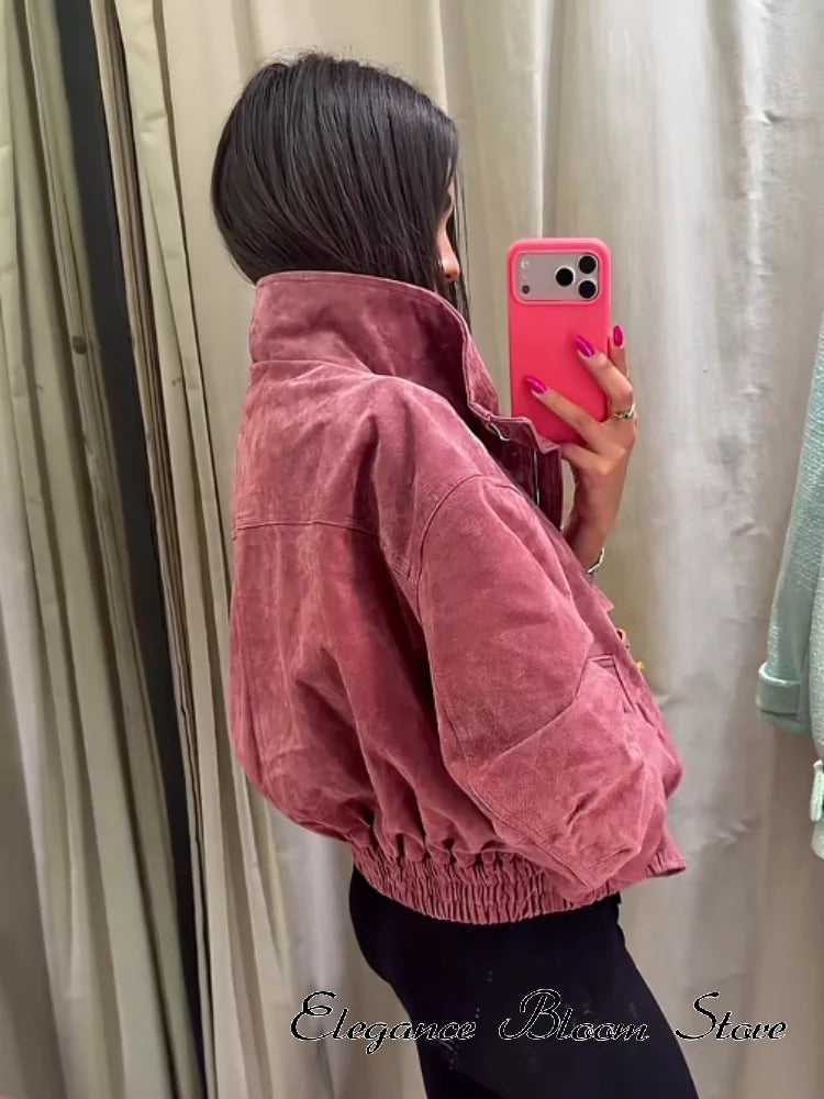 Bomber Donna Collo Alto con Zip - immagine 4
