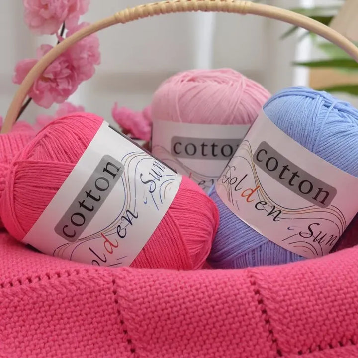 Filato in cotone 100% 200 g – filo medio-fino per uncinetto / knitting: maglioni, cappelli, copertine fai-da-te