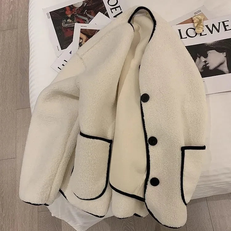 Giacca corta in pelliccia d'agnello donna – Cappotto oversize imbottito per l'inverno, taglie piccole disponibili