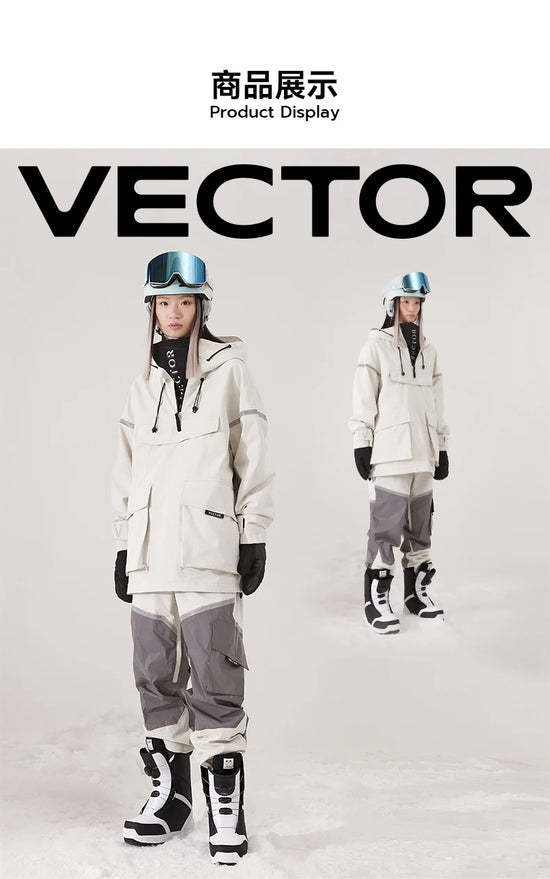 Tuta da sci unisex con cappuccio e dettagli riflettenti – giacca imbottita, impermeabile e termica per sport invernali