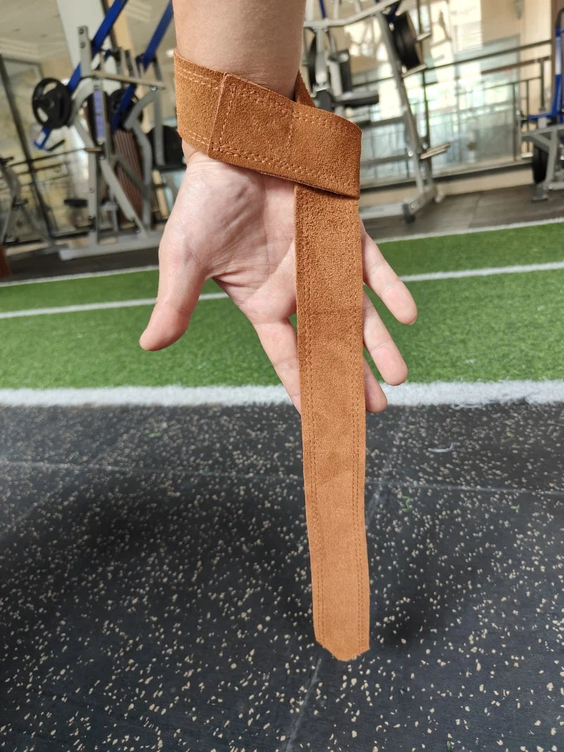 Coppia Fasce da Sollevamento Pesi in Cuoio – Cinghie Polsi per Palestra e Deadlift